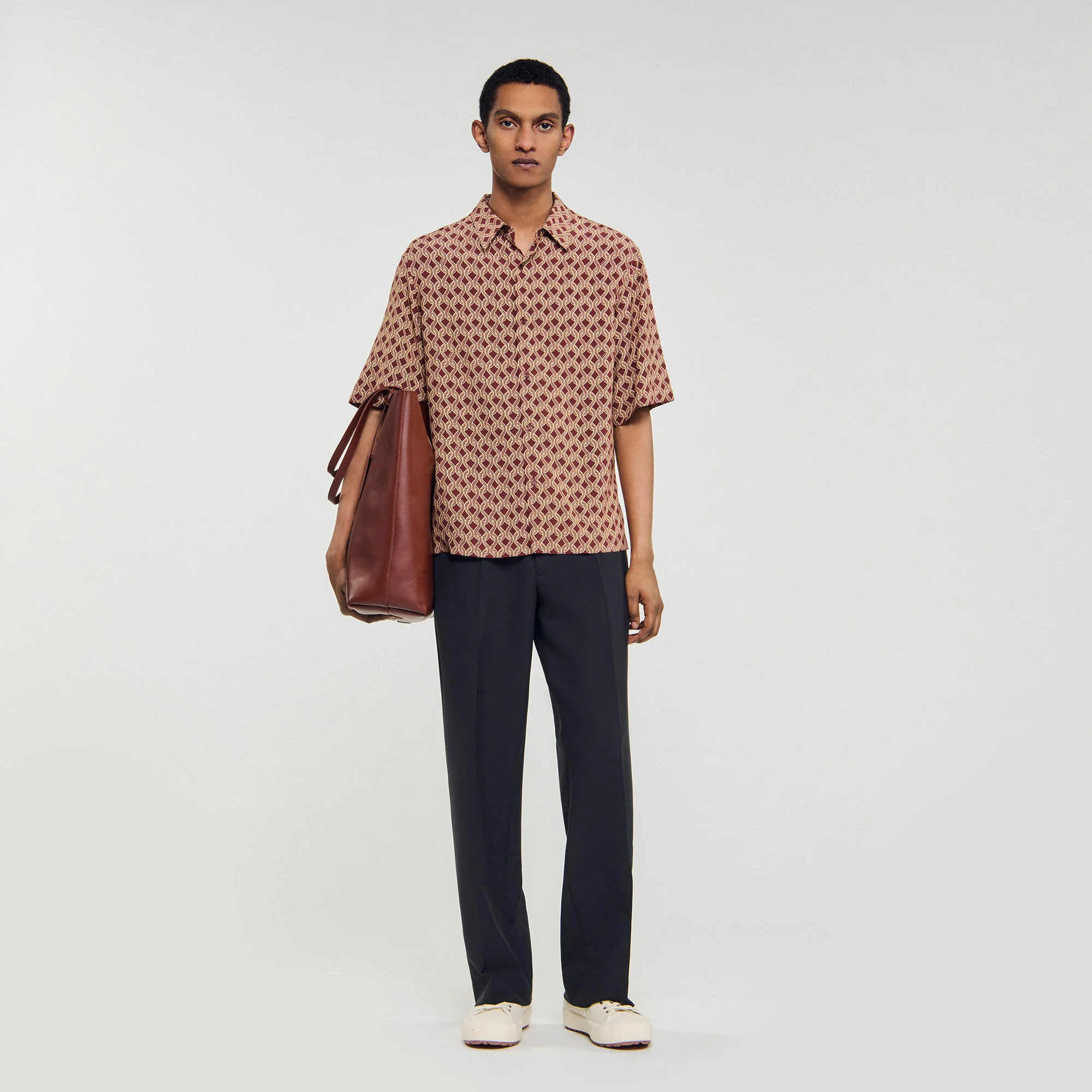 Camicia con stampa a corda