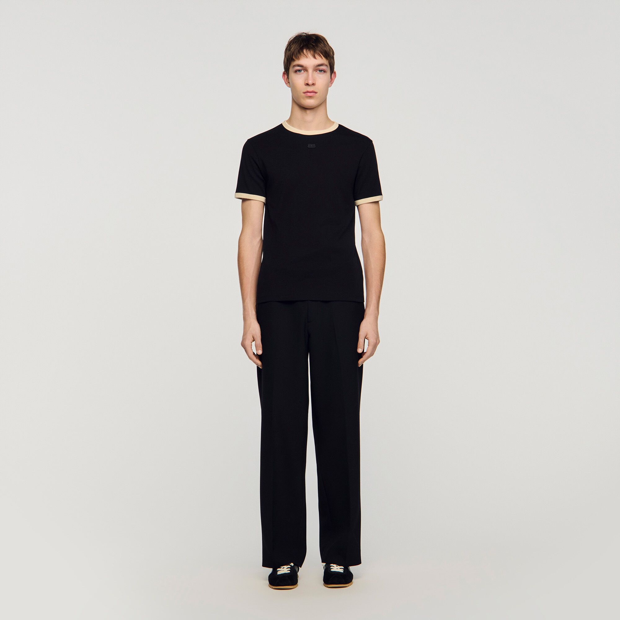 T-shirt a patch bicolor